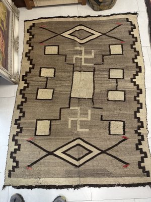Antique Handmade Native-American Navajo Rug, 1900s for sale at Pamono