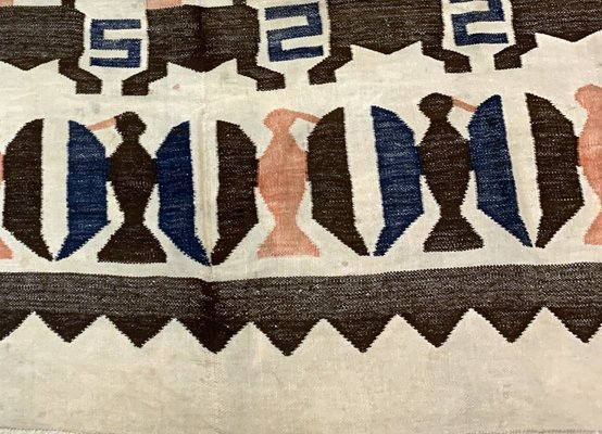 Tapis Kilim en laine fait main 6x12, 185x365 cm