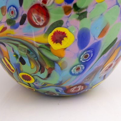 Vase Abstrait Italien Signé CH 90 – Pièce Unique En Céramique, Années 90
