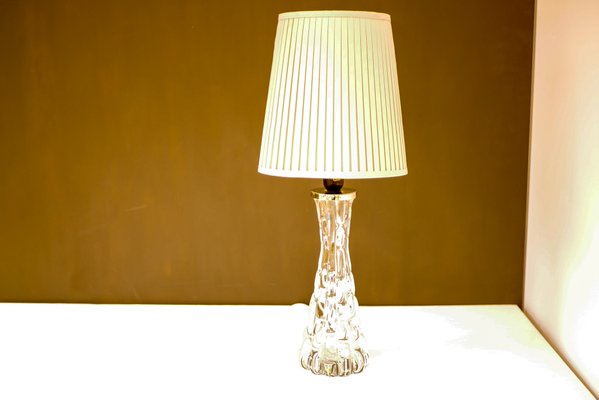 Lampe En Verre Et Laiton Du Milieu Du Siècle Par Carl Fager