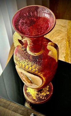 Joli Vase Daum à Décor De Paysage Méditerranéen
