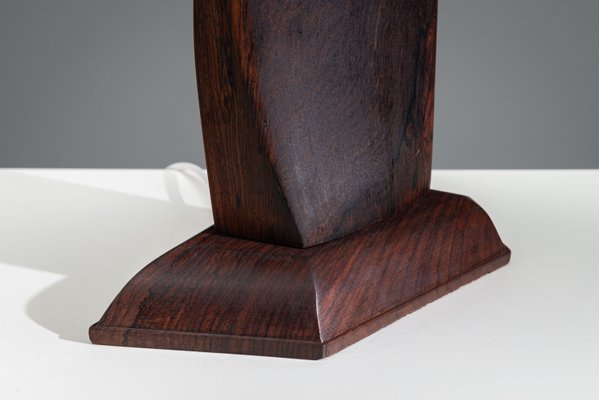Large Mid-Century Rosewood Table Lamp, 1960s for sale at Pamono
