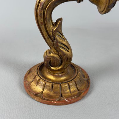 Paire D’appliques Murales Florentines – Bois Doré Orné – Vintage Années 60