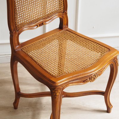 French Louis XV Style Viennese Wicker Dining Chair for sale at Pamono