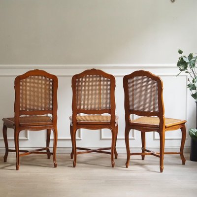 French Louis XV Style Viennese Wicker Dining Chair for sale at Pamono