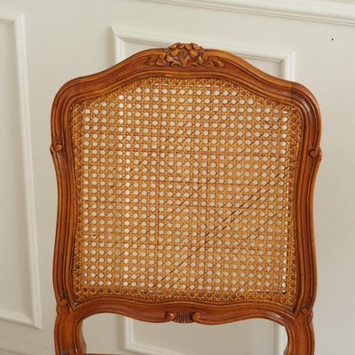 French Louis XV Style Viennese Wicker Dining Chair for sale at Pamono
