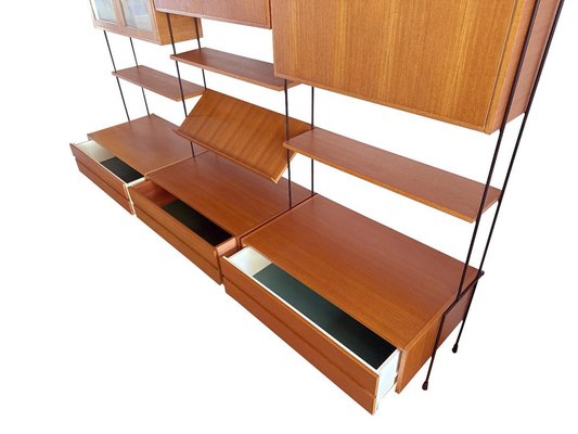 Omnia Wall System in Walnut from Hilker, 1960s for sale at Pamono