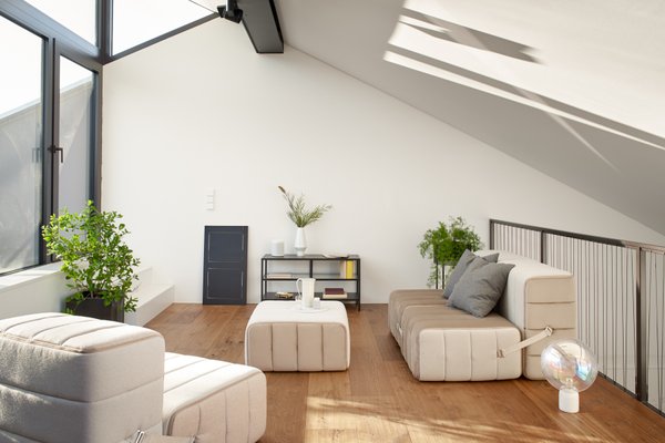 Modulares Einsitzer Sofa / Liege aus Dama Stoff – 3 Sofa Modules von Ambivalenz bei Pamono kaufen