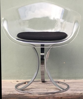 Mid-Century Acrylic Chrome Chair by Peter Hoyte, 1960s for sale