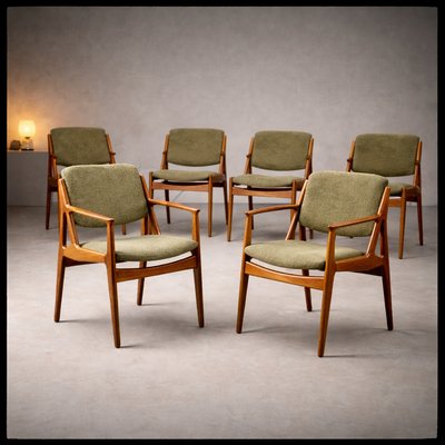 Danish Ella Chairs in Teak attributed to Arne Vodder for Vamo