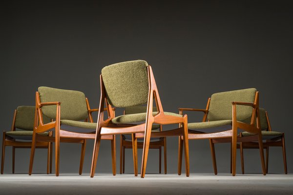 Danish Ella Chairs in Teak attributed to Arne Vodder for Vamo
