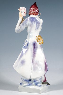 Magician with Cards Circus Figurine by Peter Strang for Meissen