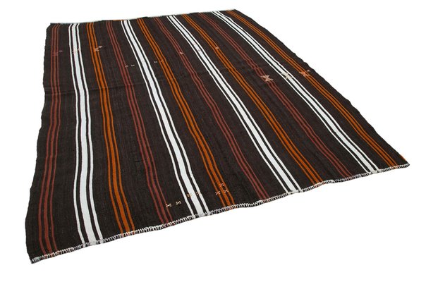 Grand Tapis Kilim Persan Fait Main – Kurdestan Années 40/50, 200x157 Cm
