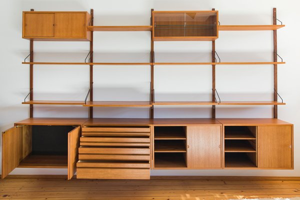Modular Wall Shelving System by Poul Cadovius for Cado, 1960s for