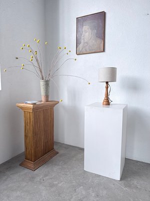 Light Oak Wood Desk Lamp, 1950s for sale at Pamono