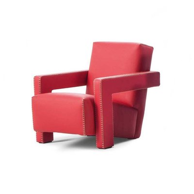 Red Baby Utrecht Armchair by Gerrit Thomas Rietveld for Cassina 