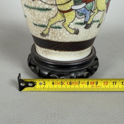Orientalische Vase aus geknisterter Keramik, 1970er bei Pamono kaufen