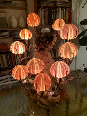 Brutalist Sea Urchin Lamp by Curtis Jere, 1960s for sale at Pamono