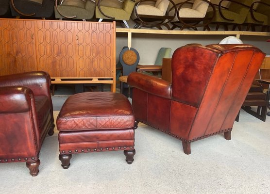 Wesley Hall Chairs with Ottoman, Set of 3 for sale at Pamono