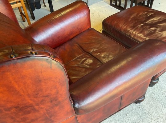 Wesley Hall Chairs with Ottoman, Set of 3 for sale at Pamono