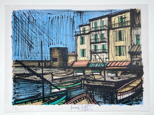 Bernard Buffet, The Fishing Port, 1979, Lithograph for sale at Pamono
