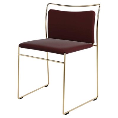 Sedia Kosmi In Metallo Blu Lucido - Stile Industriale, Impilabile, Per Interni, 44x46x83 Cm