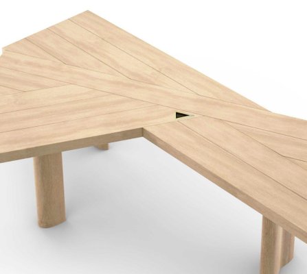 Natural Oak Ventaglio Worktable by Charlotte Perriand for Cassina
