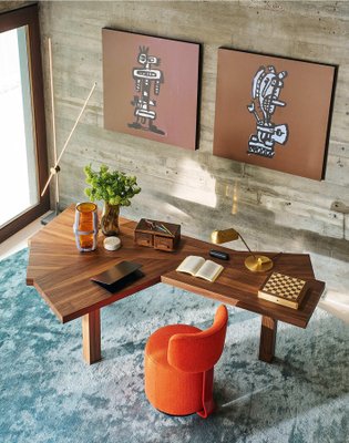 Limited Edition Ventaglio Wood Table by Charlotte Perriand for