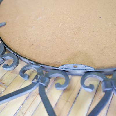 Specchio Decorativo Da Parete Sunburst 76 Cm – Realizzato A Mano, Metallico Con Piume Colorate