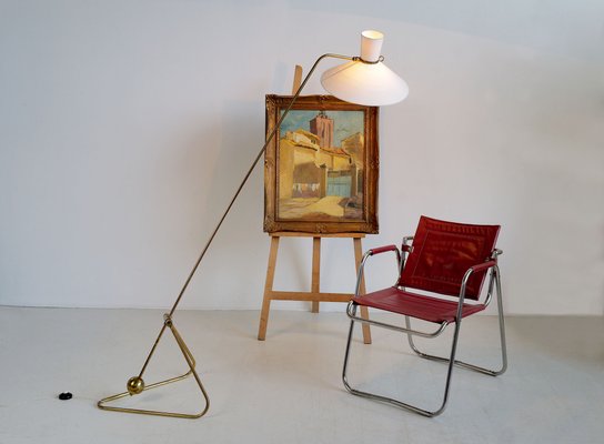 Model 56 Pendulum Floor Lamp by Robert Mathieu, France, 1952 for