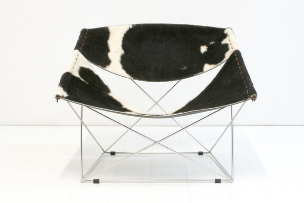 椅子 1960's Pierre Paulin F675 ''Butterfly'' F675 Butterfly Chair in Cowhide by Pierre Paulin for Artifort for