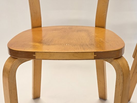 Model 69 Chairs by Alvar Aalto for Artek, Finland, 1950s, Set of 2