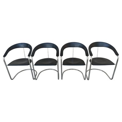 Arrben Canasta風　チェア　1脚 Postmodern Model Canasta Leather Chairs by Arrben, Italy, 1970s