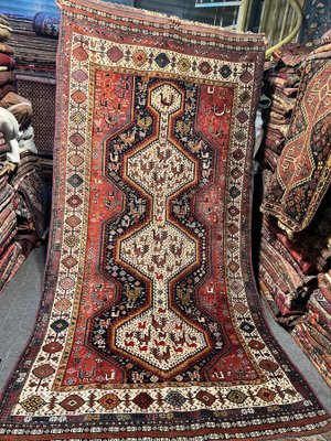 Antique Middle Eastern Handmade Khamseh Rug, 1870s for sale at Pamono