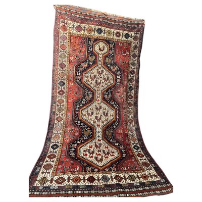 Antique Middle Eastern Handmade Khamseh Rug, 1870s for sale at Pamono