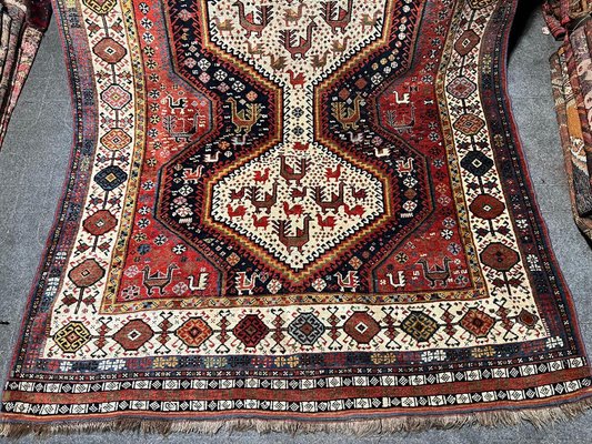 Antique Middle Eastern Handmade Khamseh Rug, 1870s for sale at Pamono