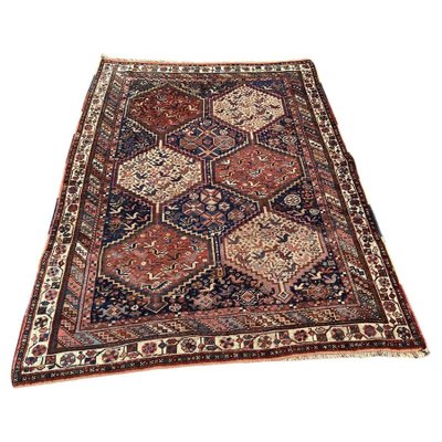 Antique Middle Eastern Handmade Khamseh Rug, 1880s for sale at Pamono