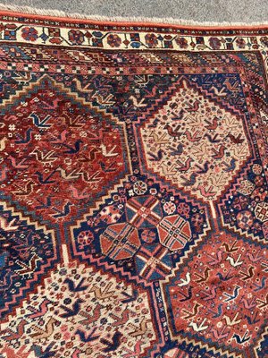 Antique Middle Eastern Handmade Khamseh Rug, 1880s for sale at Pamono