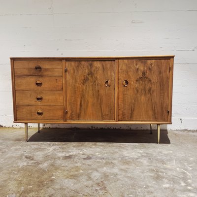 Walnut and Brass Sideboard by William Watting for Fristho, 1950s