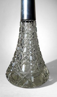 フランス製ヴィンテージ 20世紀中頃 スターリングシルバー パフュームボトル Large Biedermeier Crystal Perfume Bottle with Sterling Silver