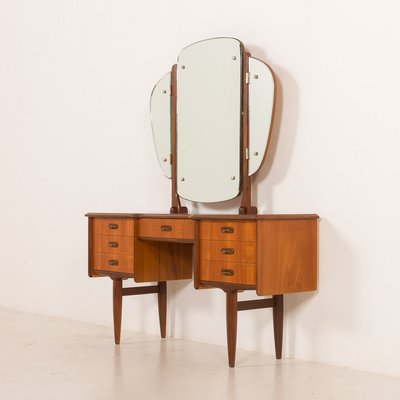 vintage dressing table with mirror Mid-Century Adjustable Mirrors, Norway, 1960s This Chinese vanity desk features a three Vintage Dressing Table with Mirror