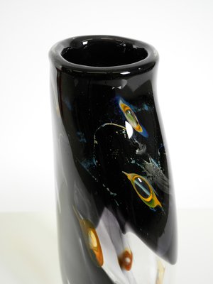 Signed Crystal Glass Vase by Louis Leloup for Val Saint Lambert