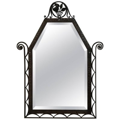Art Deco Wrought Iron Wall Mirror 1930s For At Pamono Art Deco Wrought Iron Wall Mirror 1930s 1