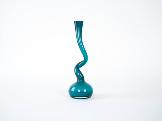Danish Turquoise Swing Vase by Britta Bonnesen for Normann
