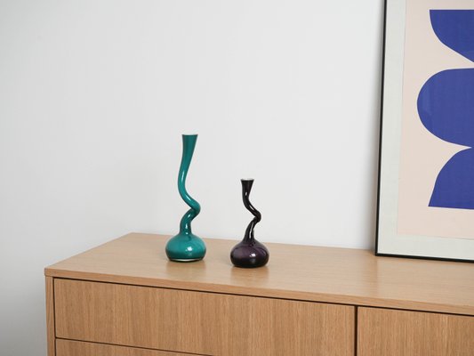 Danish Turquoise Swing Vase by Britta Bonnesen for Normann