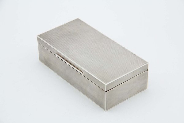 tobacco box silver Guilloche Silver Tobacco Box for sale at Pamono