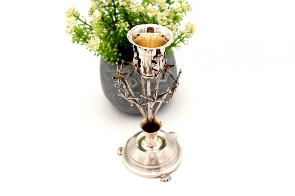 Silver Toothpick Holder with Chalice and Acanthus Leaves for sale