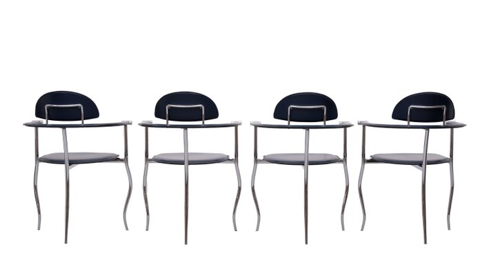 Italian Marilyn Stiletto Dining Chairs from Arrben, 1970s, Set of