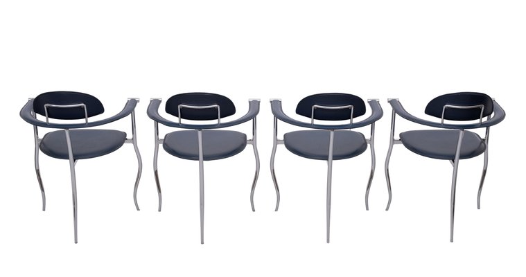 Italian Marilyn Stiletto Dining Chairs from Arrben, 1970s, Set of
