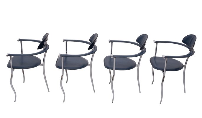 Italian Marilyn Stiletto Dining Chairs from Arrben, 1970s, Set of